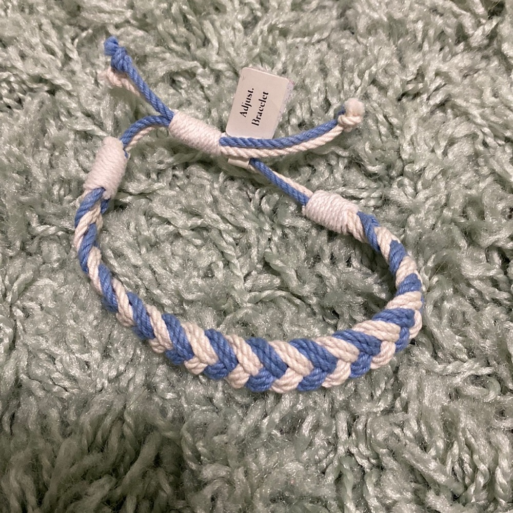 Blue and white beach bracelet